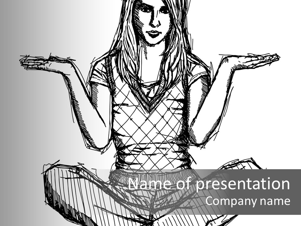 Concept Draw Female PowerPoint Template