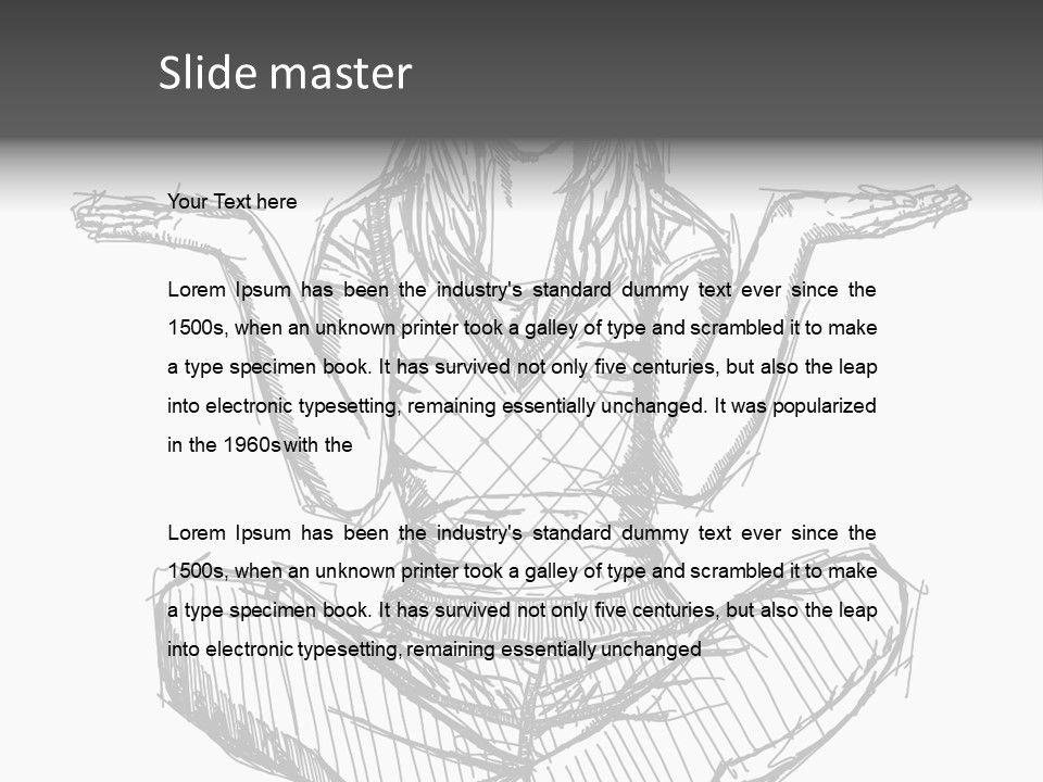 Concept Draw Female PowerPoint Template