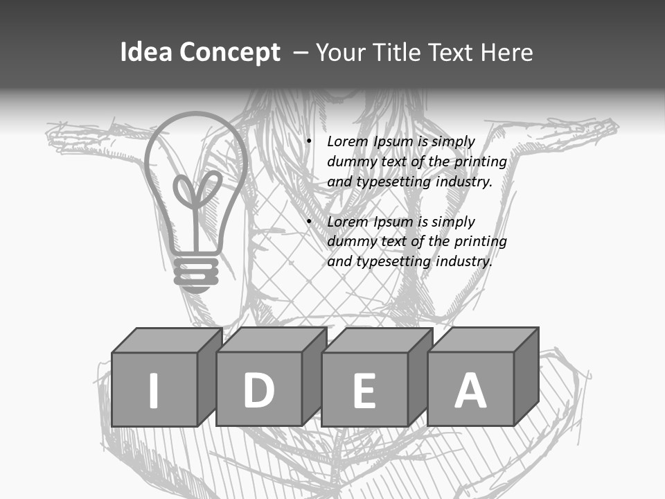 Concept Draw Female PowerPoint Template