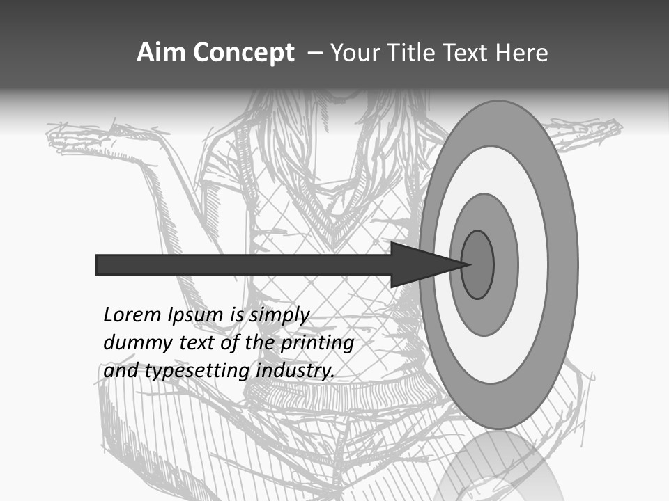 Concept Draw Female PowerPoint Template