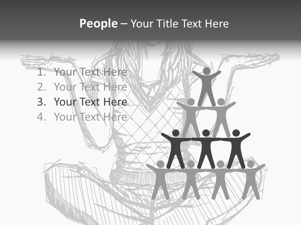 Concept Draw Female PowerPoint Template