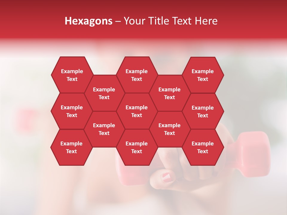 A Woman Is Holding Two Pink Dumbs PowerPoint Template