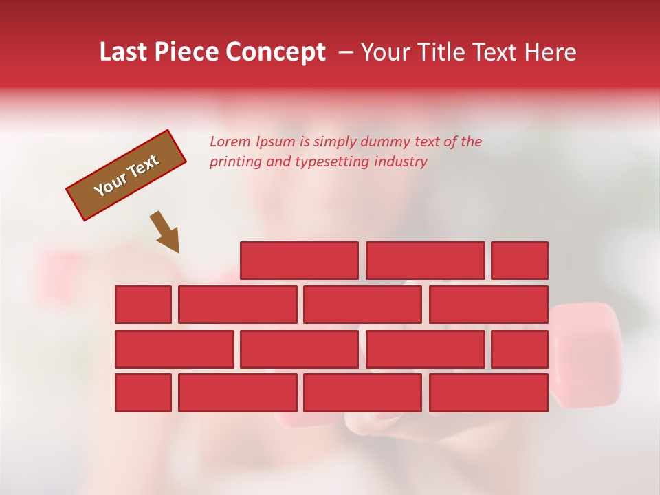 A Woman Is Holding Two Pink Dumbs PowerPoint Template