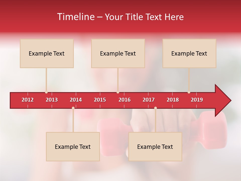 A Woman Is Holding Two Pink Dumbs PowerPoint Template