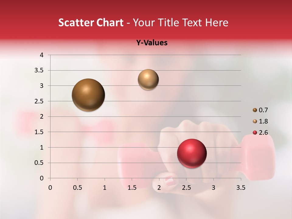 A Woman Is Holding Two Pink Dumbs PowerPoint Template