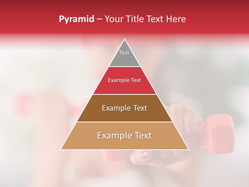 A Woman Is Holding Two Pink Dumbs PowerPoint Template