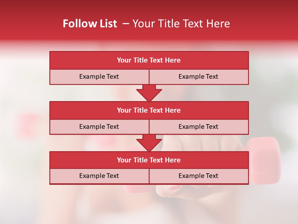 A Woman Is Holding Two Pink Dumbs PowerPoint Template