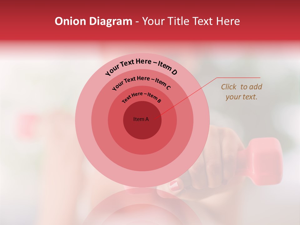 A Woman Is Holding Two Pink Dumbs PowerPoint Template