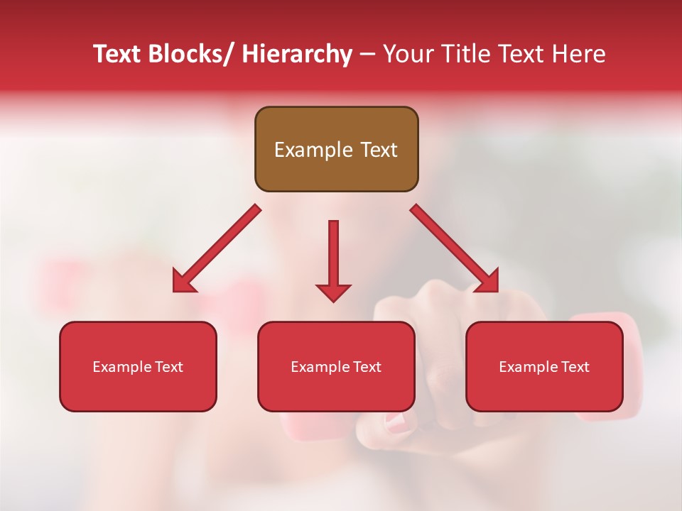 A Woman Is Holding Two Pink Dumbs PowerPoint Template