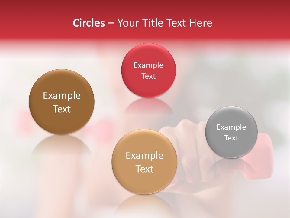 A Woman Is Holding Two Pink Dumbs PowerPoint Template