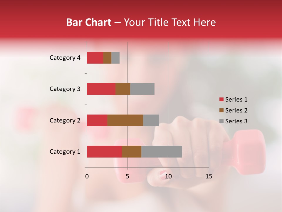 A Woman Is Holding Two Pink Dumbs PowerPoint Template