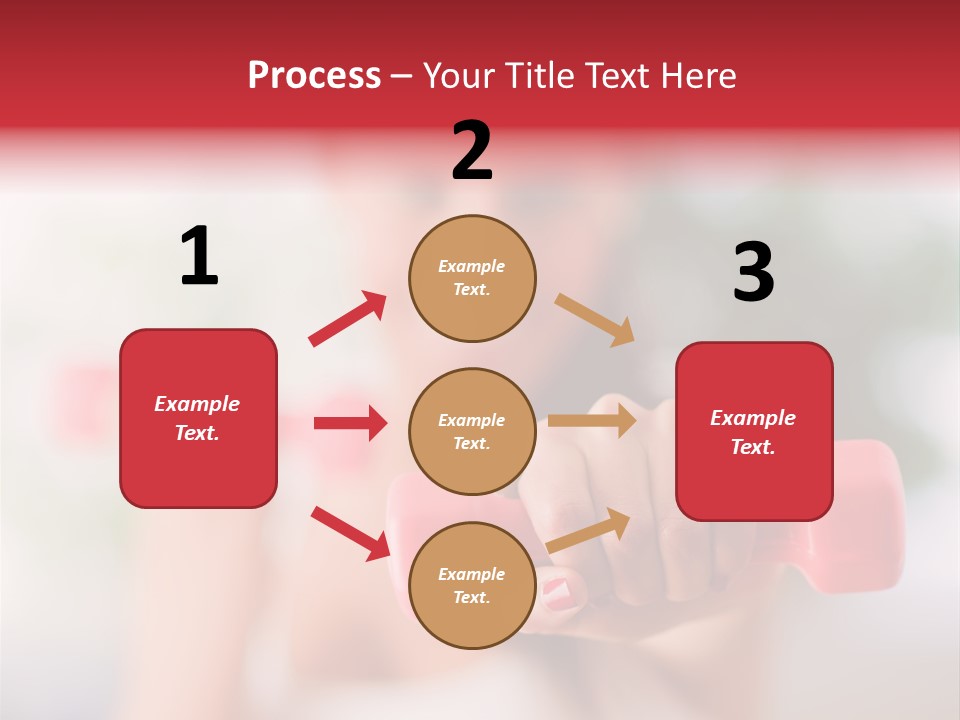 A Woman Is Holding Two Pink Dumbs PowerPoint Template