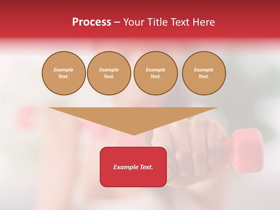 A Woman Is Holding Two Pink Dumbs PowerPoint Template