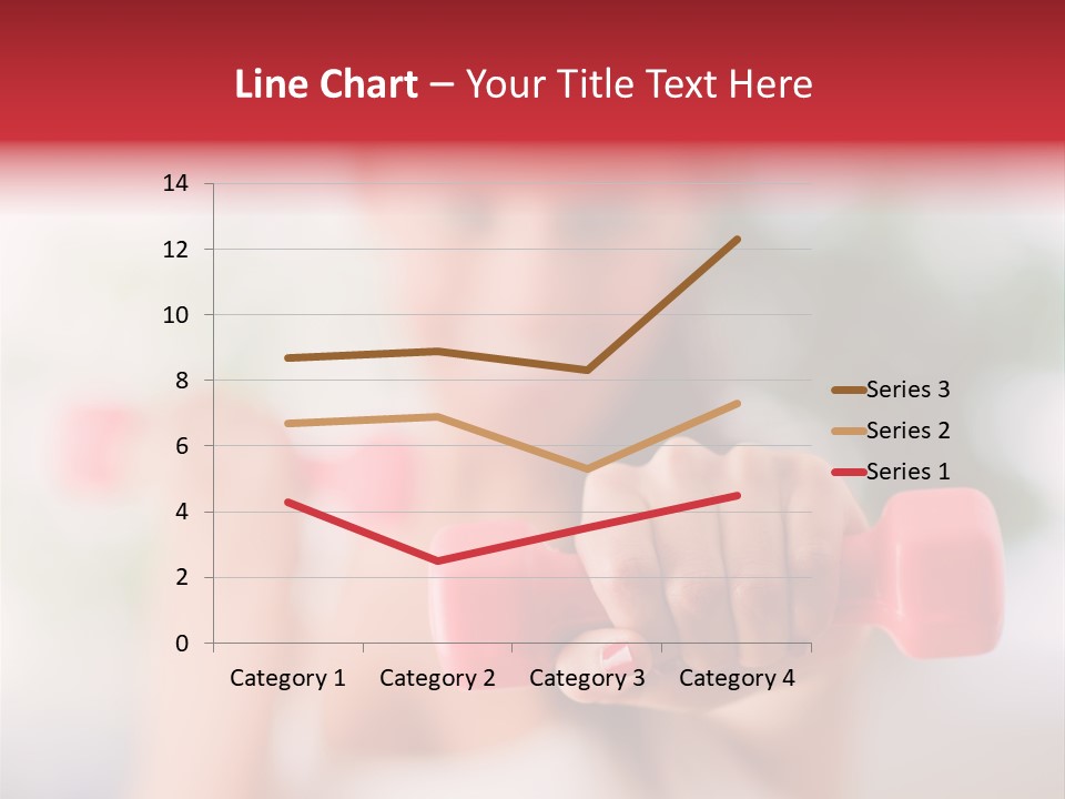A Woman Is Holding Two Pink Dumbs PowerPoint Template