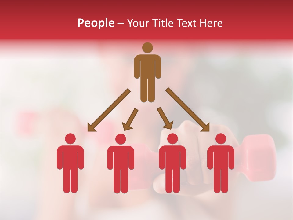 A Woman Is Holding Two Pink Dumbs PowerPoint Template