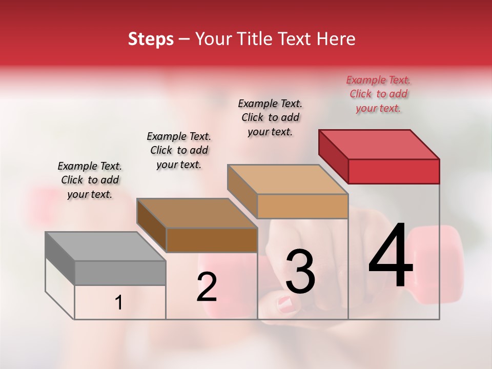 A Woman Is Holding Two Pink Dumbs PowerPoint Template