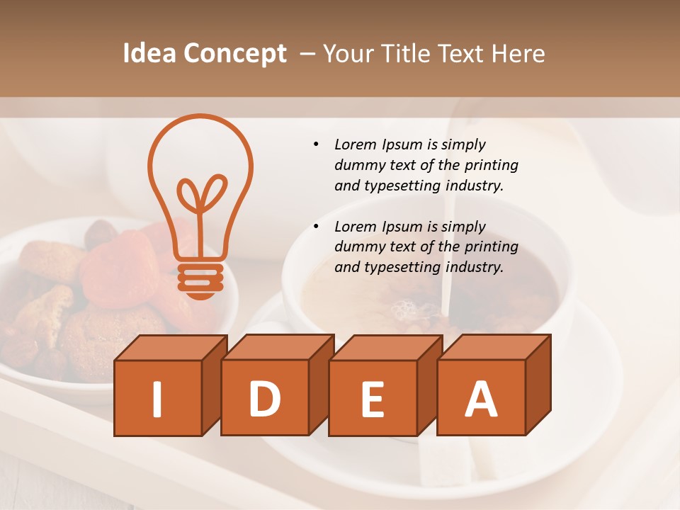 Tray Milk Jug Wooden PowerPoint Template