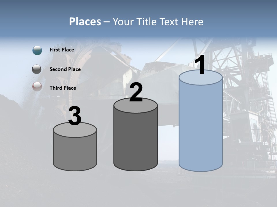 Horizontal Mining Machinery Rock PowerPoint Template