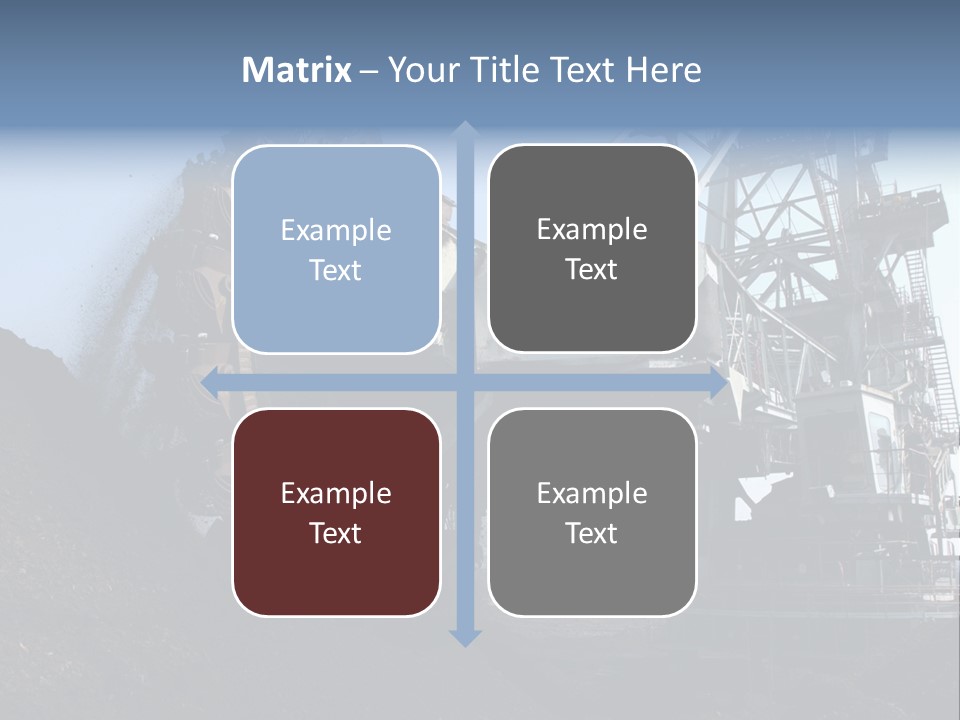 Horizontal Mining Machinery Rock PowerPoint Template