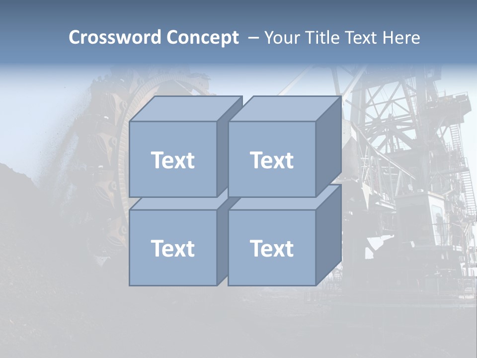 Horizontal Mining Machinery Rock PowerPoint Template