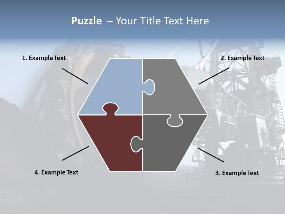 Horizontal Mining Machinery Rock PowerPoint Template