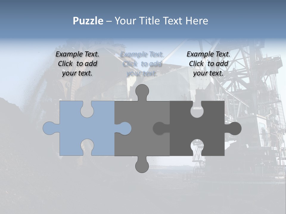 Horizontal Mining Machinery Rock PowerPoint Template