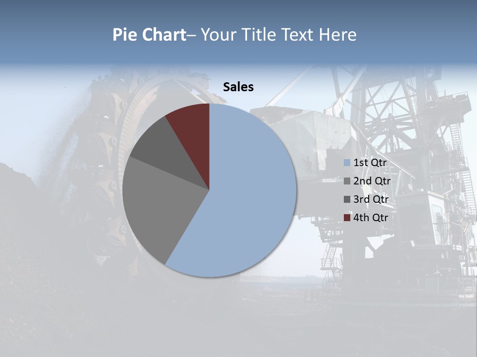 Horizontal Mining Machinery Rock PowerPoint Template