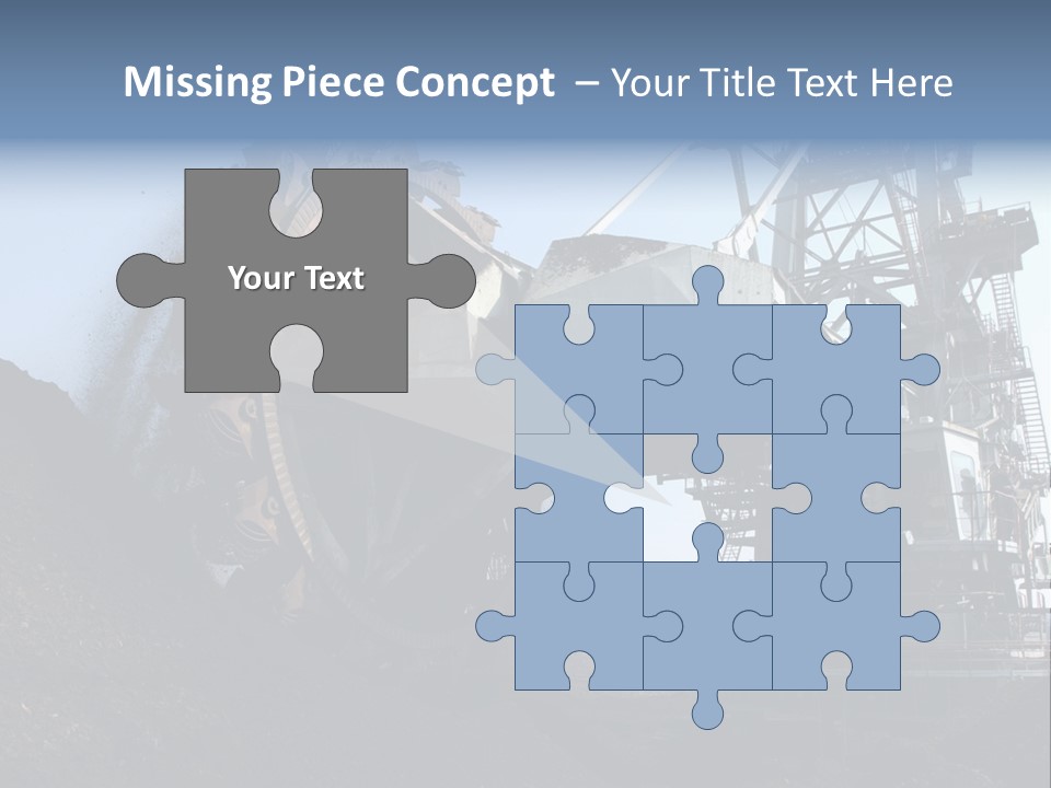 Horizontal Mining Machinery Rock PowerPoint Template