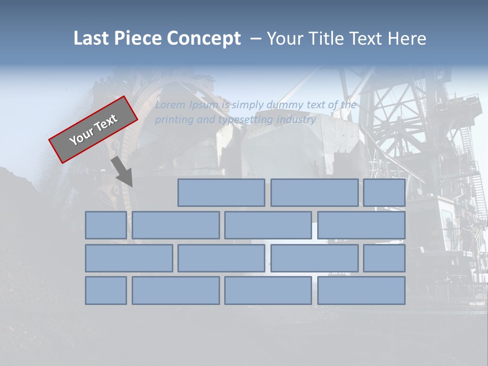 Horizontal Mining Machinery Rock PowerPoint Template