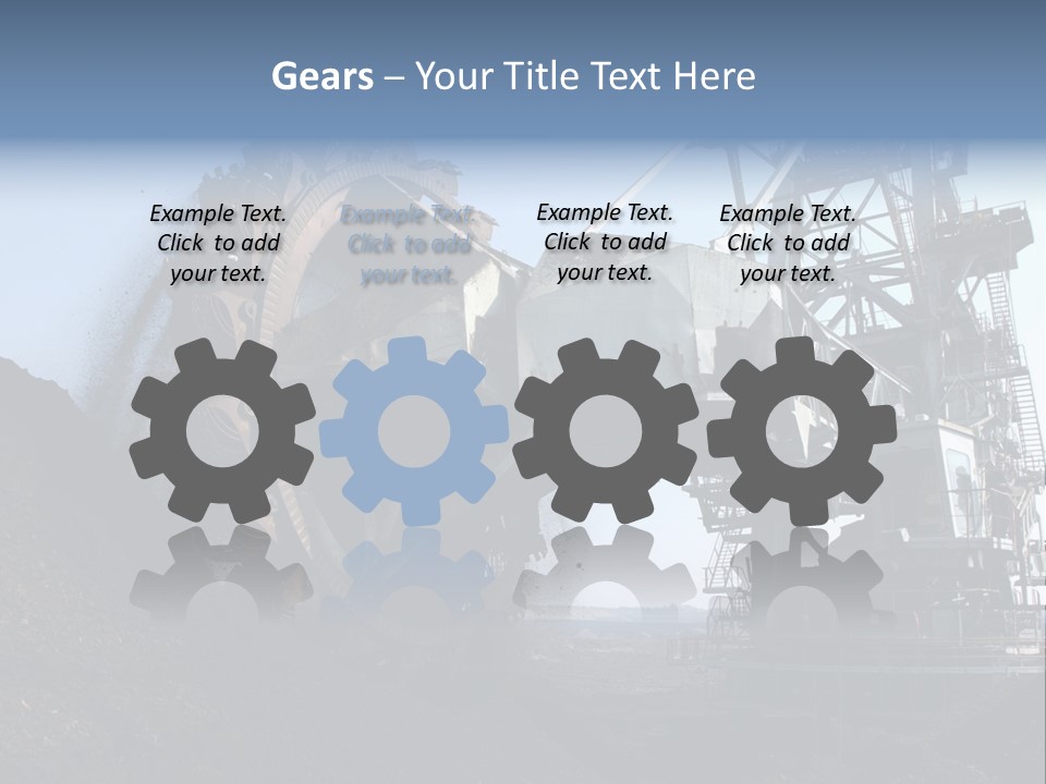 Horizontal Mining Machinery Rock PowerPoint Template