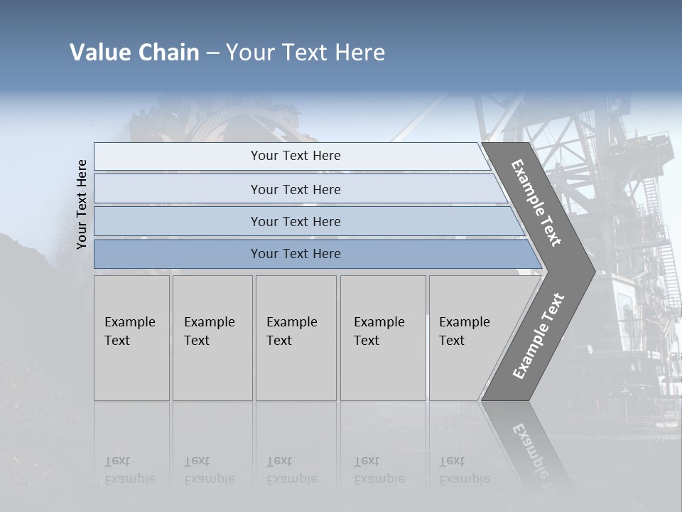 Horizontal Mining Machinery Rock PowerPoint Template