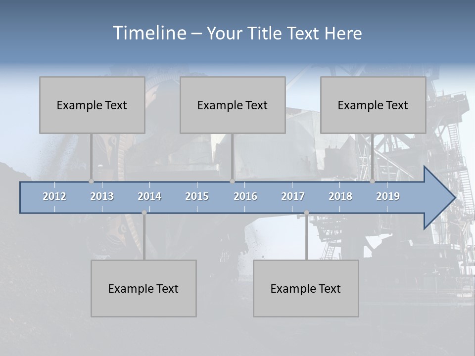 Horizontal Mining Machinery Rock PowerPoint Template