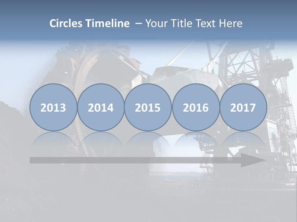 Horizontal Mining Machinery Rock PowerPoint Template