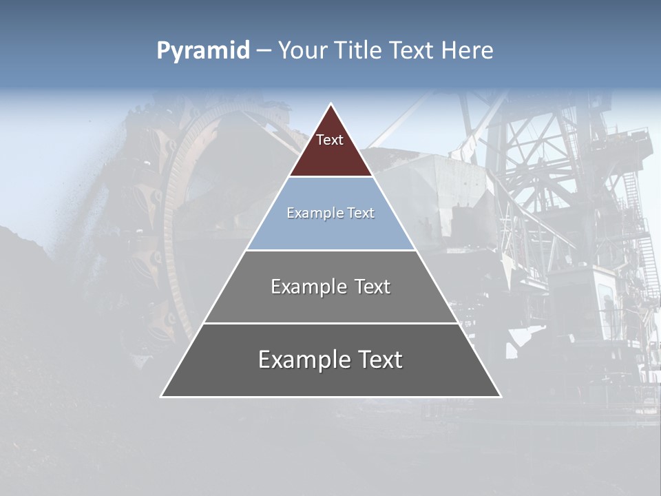 Horizontal Mining Machinery Rock PowerPoint Template
