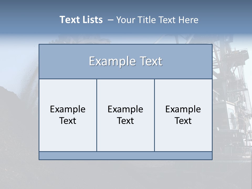 Horizontal Mining Machinery Rock PowerPoint Template