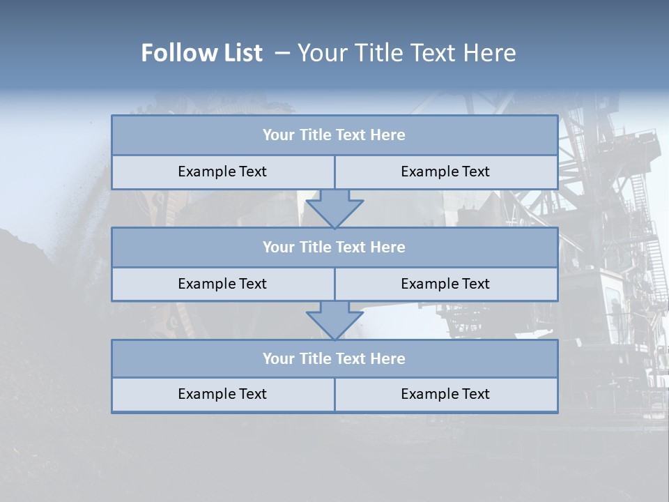 Horizontal Mining Machinery Rock PowerPoint Template