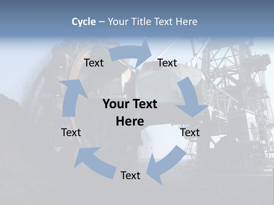 Horizontal Mining Machinery Rock PowerPoint Template