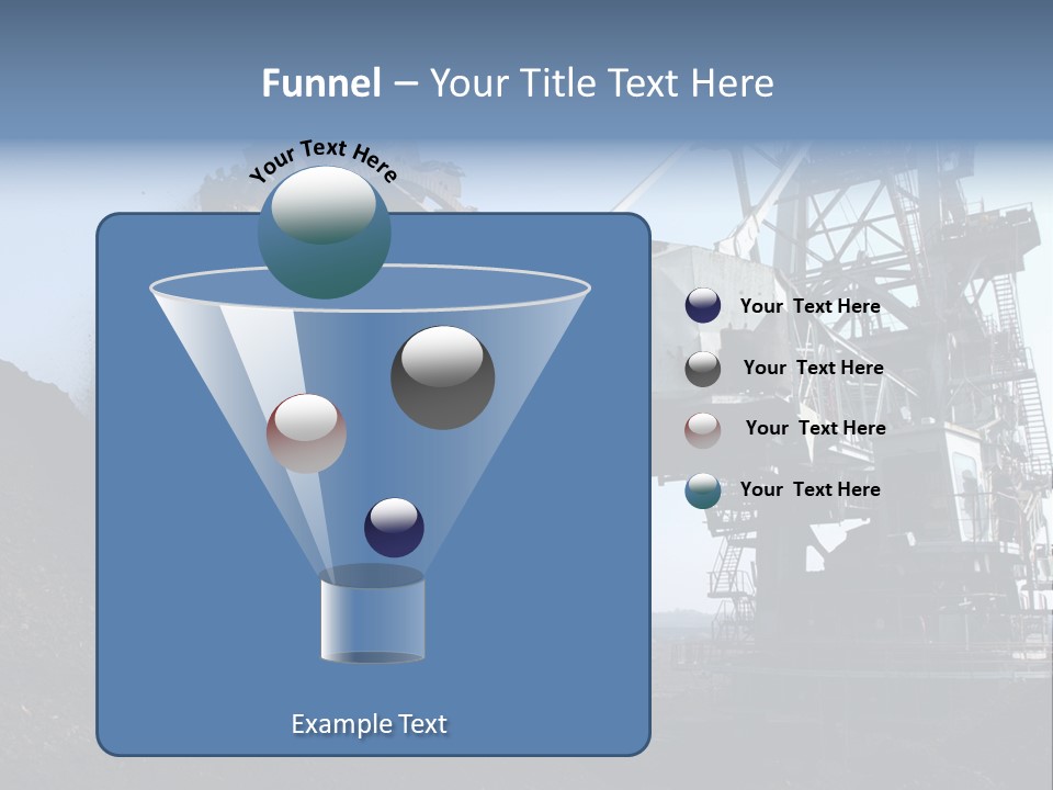 Horizontal Mining Machinery Rock PowerPoint Template