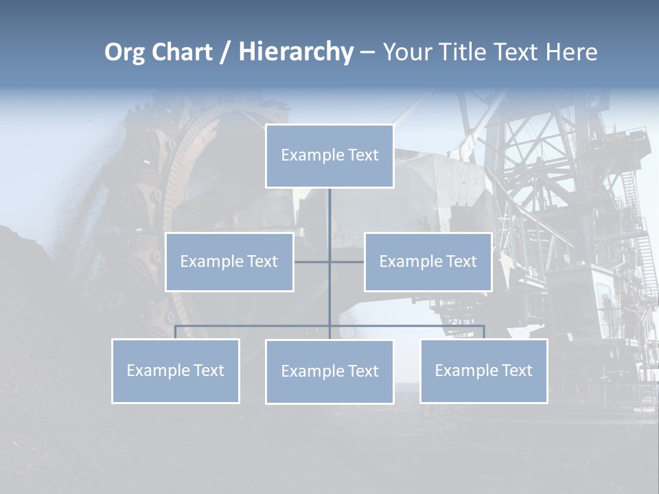 Horizontal Mining Machinery Rock PowerPoint Template