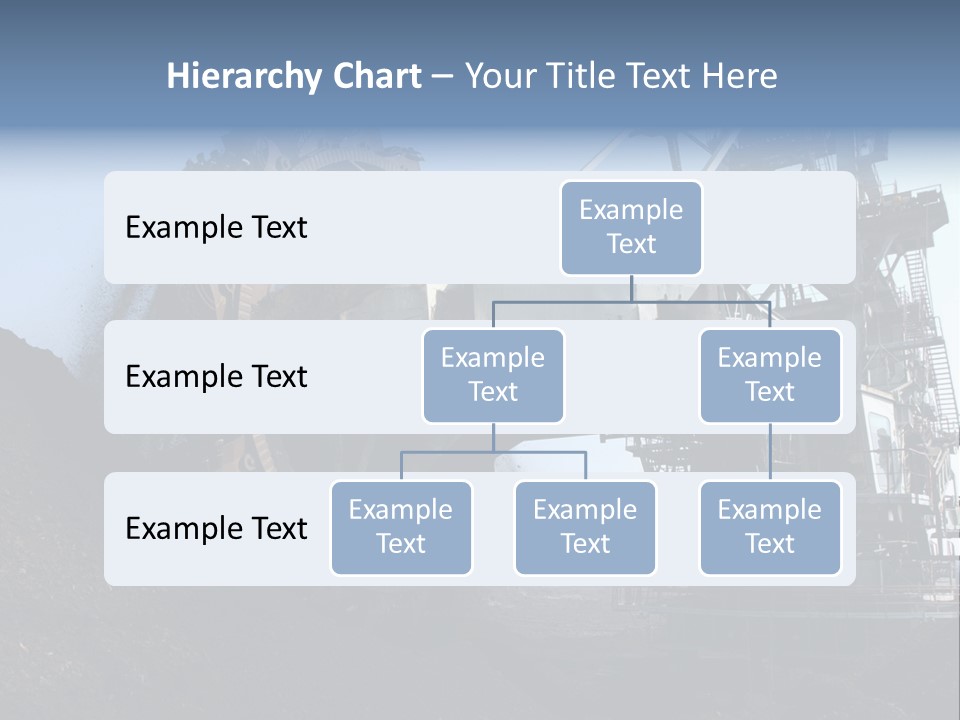 Horizontal Mining Machinery Rock PowerPoint Template