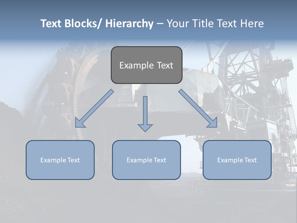 Horizontal Mining Machinery Rock PowerPoint Template