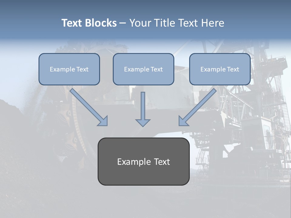 Horizontal Mining Machinery Rock PowerPoint Template