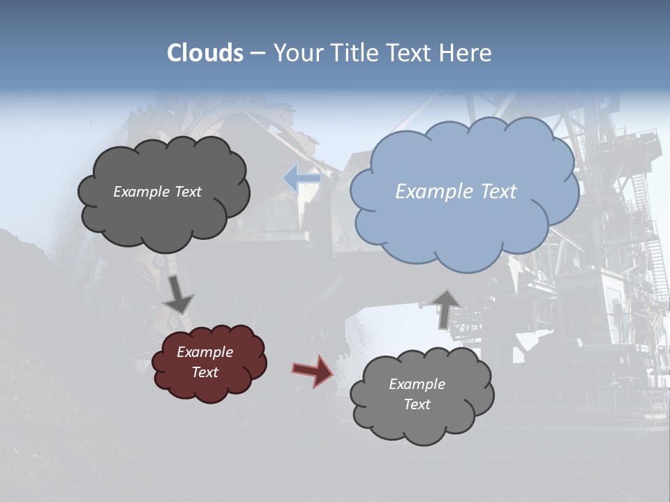 Horizontal Mining Machinery Rock PowerPoint Template
