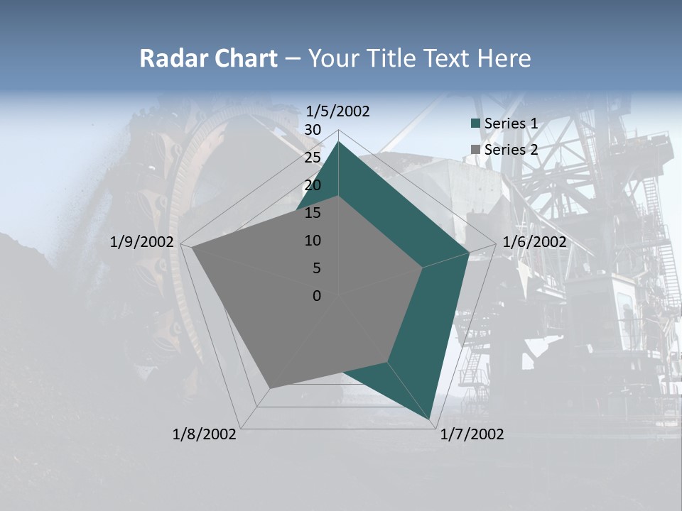 Horizontal Mining Machinery Rock PowerPoint Template