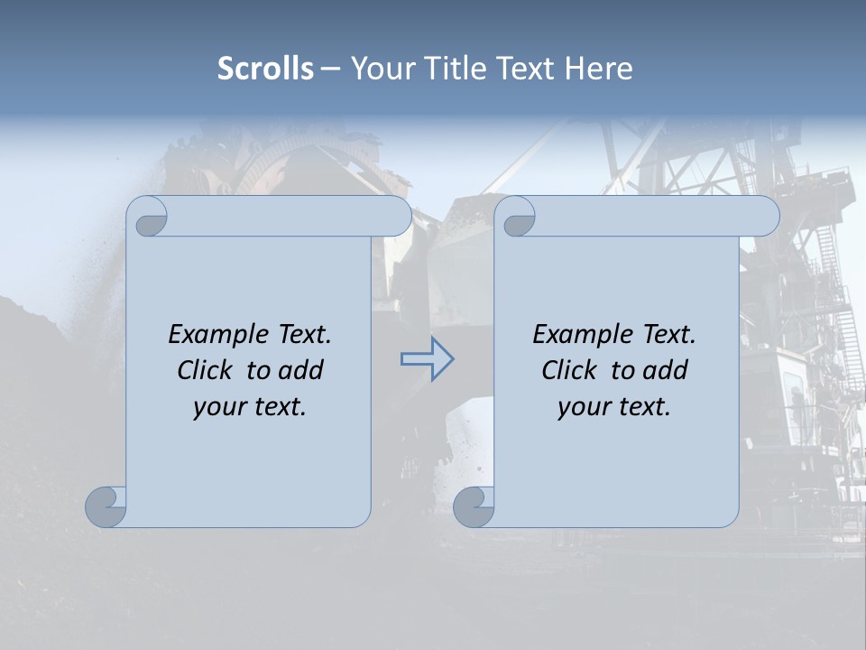 Horizontal Mining Machinery Rock PowerPoint Template
