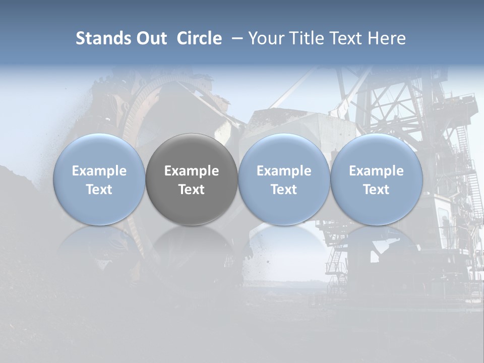 Horizontal Mining Machinery Rock PowerPoint Template