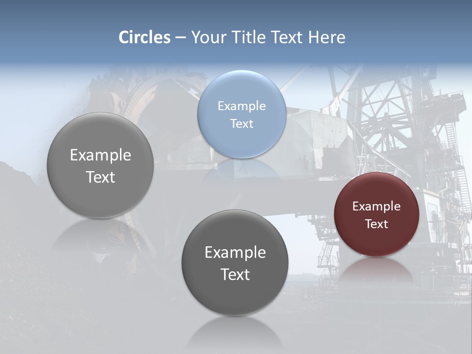 Horizontal Mining Machinery Rock PowerPoint Template