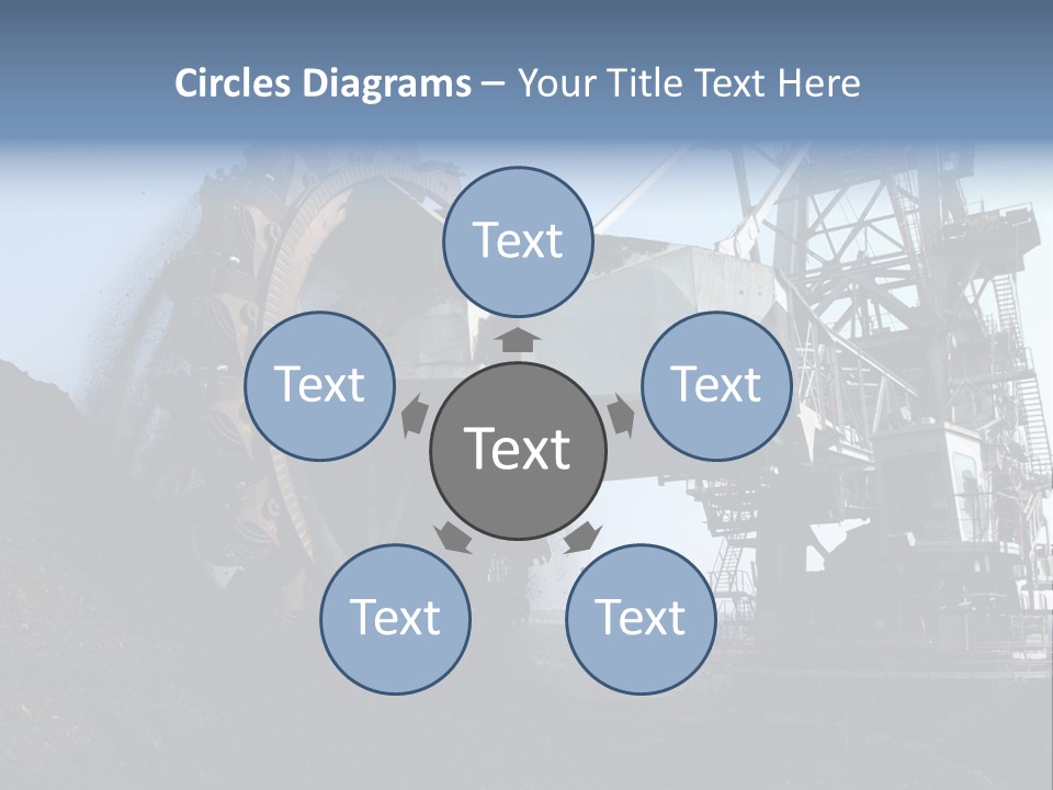 Horizontal Mining Machinery Rock PowerPoint Template