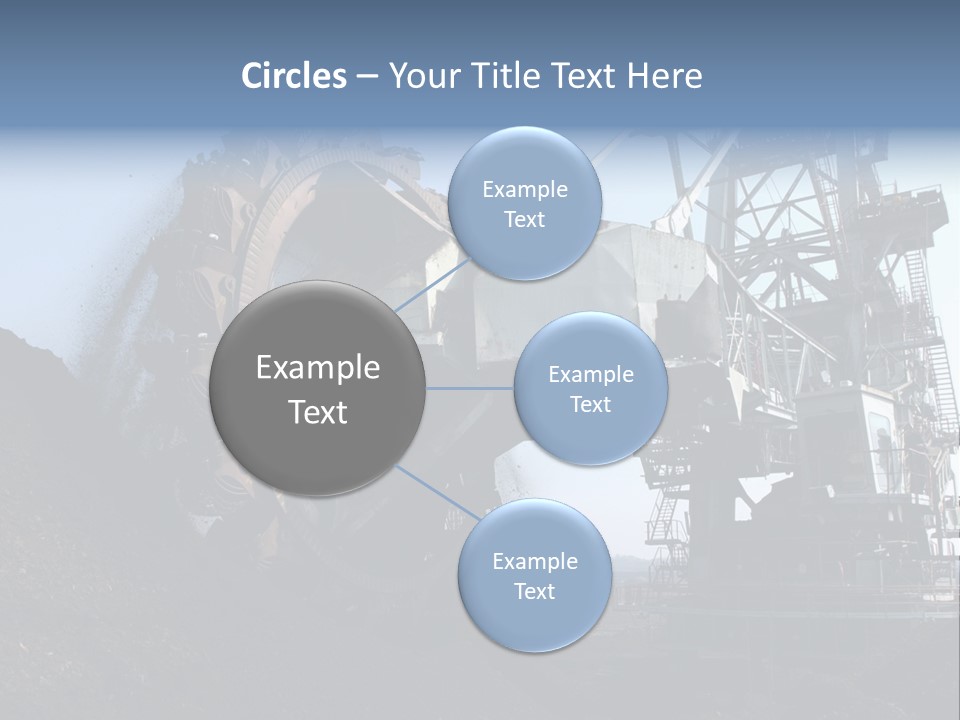 Horizontal Mining Machinery Rock PowerPoint Template