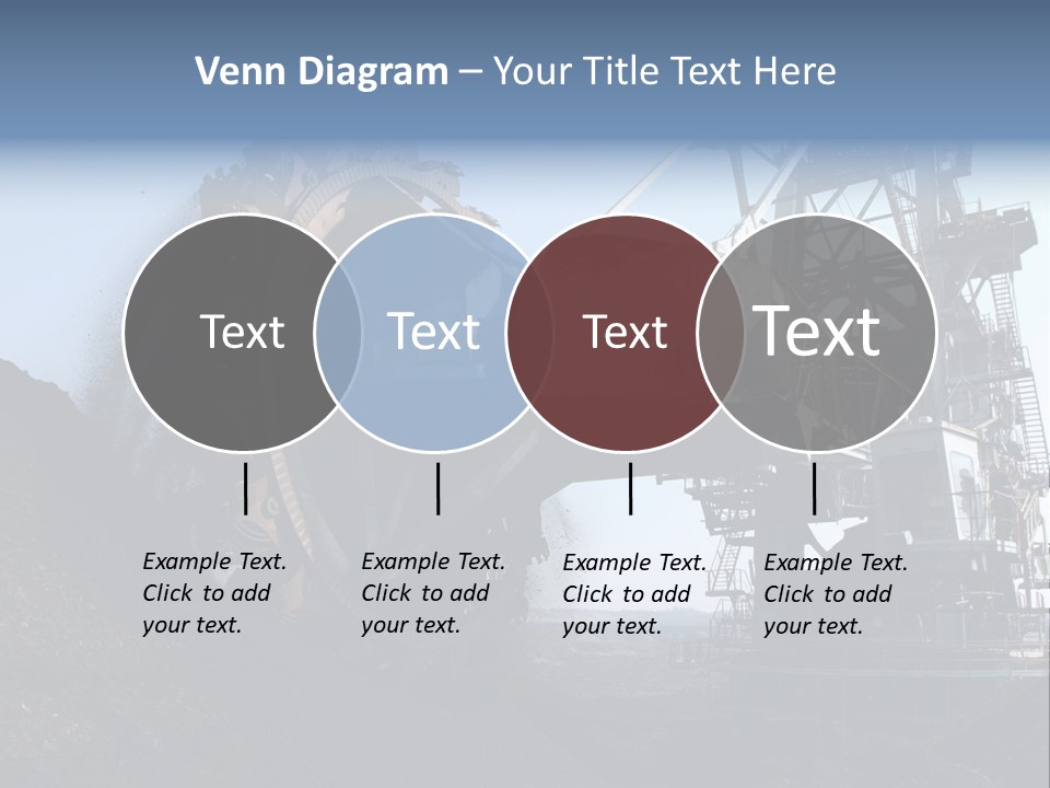 Horizontal Mining Machinery Rock PowerPoint Template